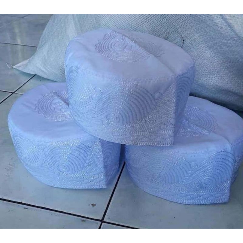 peci kopiah haji putih polos madinah