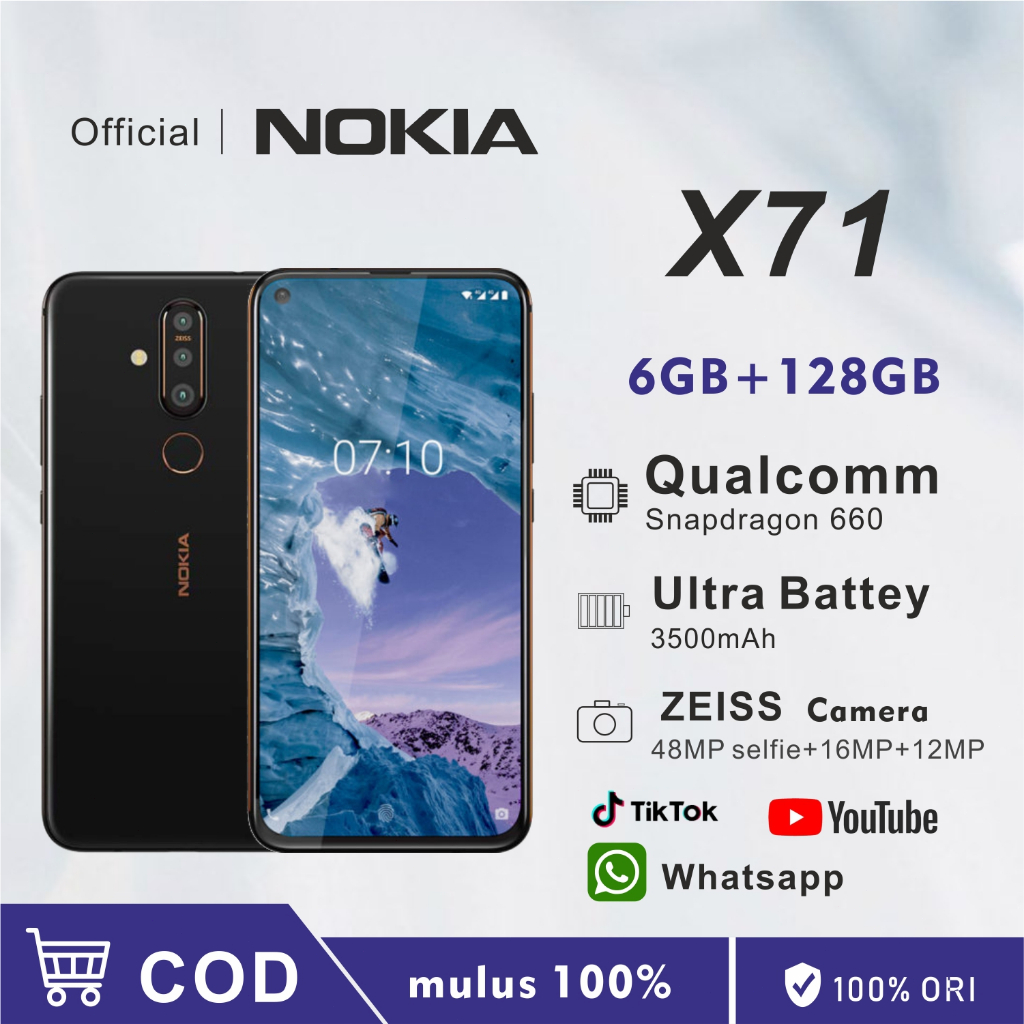 Nokia x71- mulus | ram 6GB+rom 128GB | 6.39 inch | android 10 | hp android nokia muarh