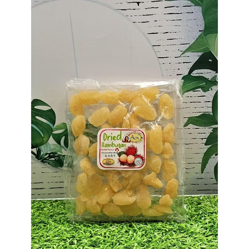 

MANISAN BUAH MADAM AOI THAILAND / DRIED SNACK AOI /Dried Rambutan / Dried Orange / Dried Mandarine / Dried Mango