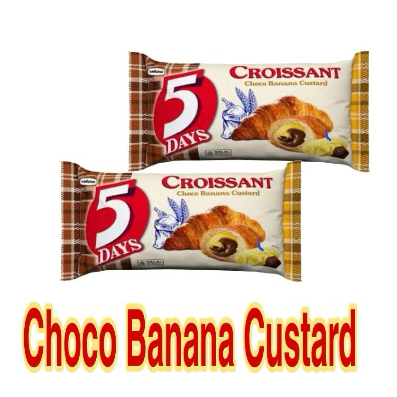 

5 days croissant choco banana custard 60g