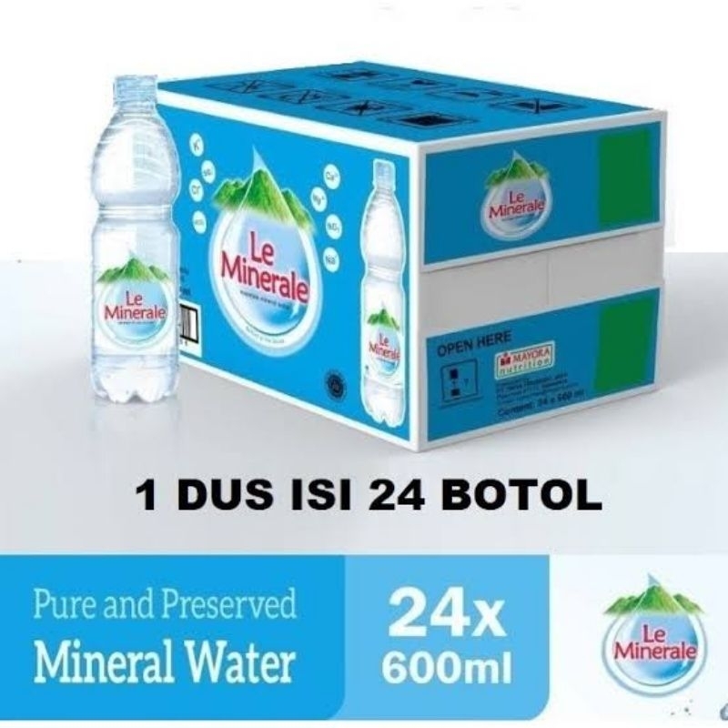 

[PROMO] Le Minerale 600ml 1 Dus Isi 24pcs | Air Mineral Botol