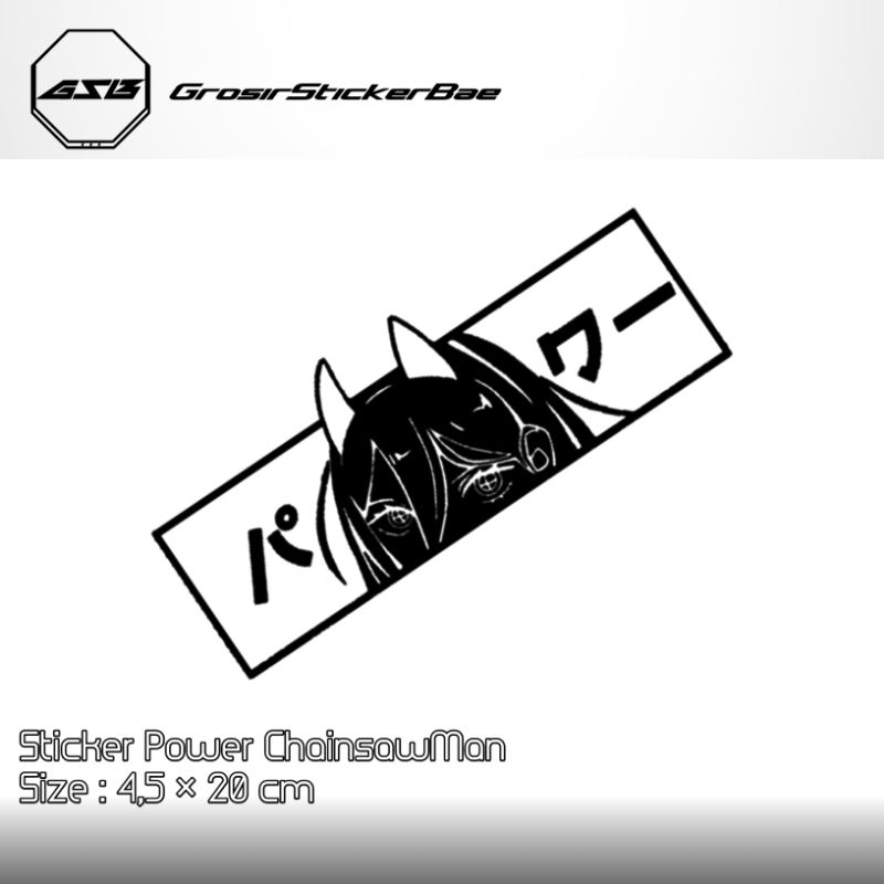 Sticker Anime Slap Chainsawman Stiker Anime Untuk Motor