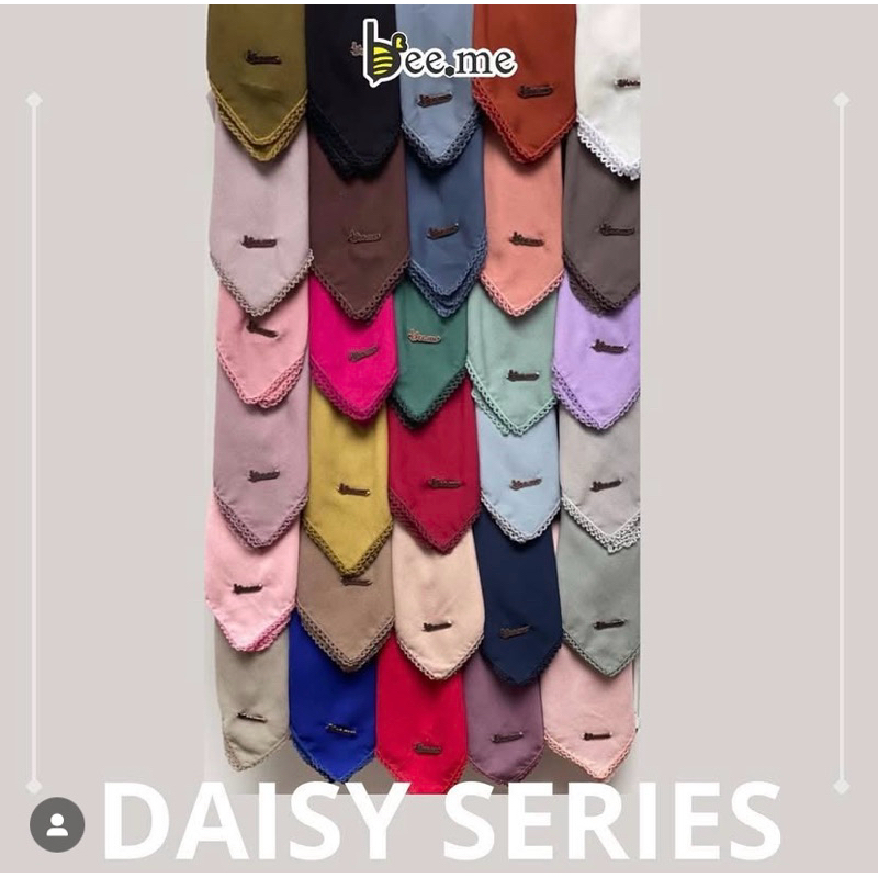 Beeme scarves - Hijab segi empat voal polos daisy series original beeme scarves