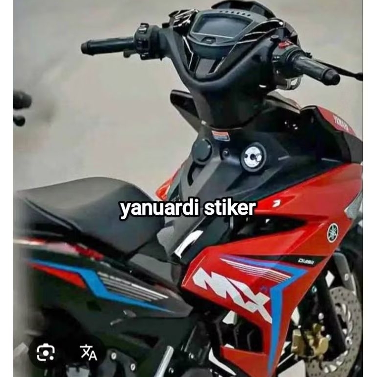 STRIPING STIKER LIST JUPITER MX KING 150 TAHUN 2022 2023 HITAM MERAH NEW MX KING 150 HITAM MERAH