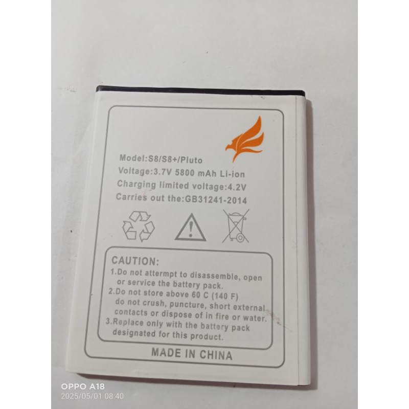 batre Maxtron s8 pro ORI