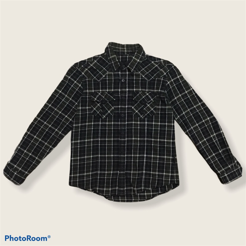 Kemeja Flanel Tebal Hijau Size M fit L second original preloved pl flannel bekas ori branded prelove