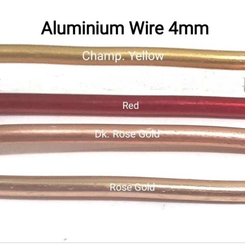 Kawat Aluminium 4mm - Aluminium Wire 4 mm - Kawat Warna - Kawat Bonsai - Kawat Hias
