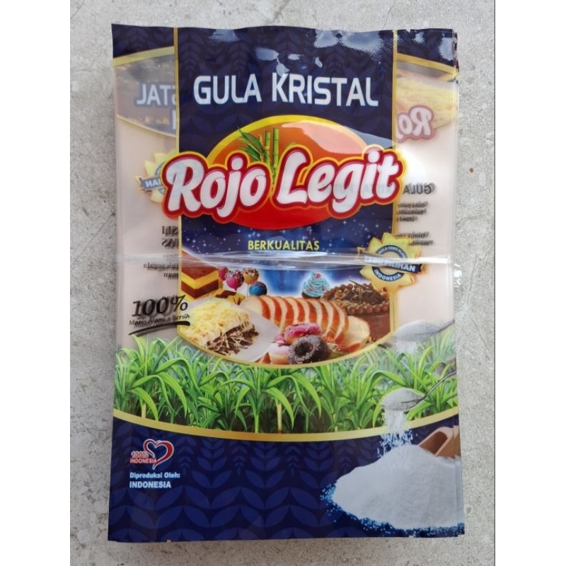 100lembar plastik gula pasir kristal 500gr rojolegit