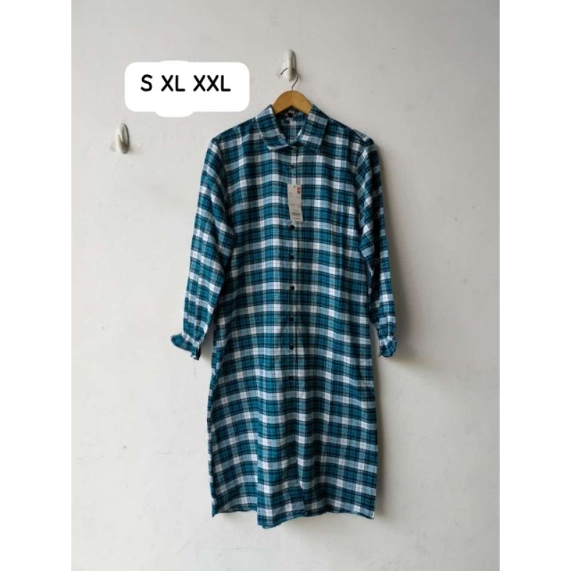 Tunik flanel uniqlo
