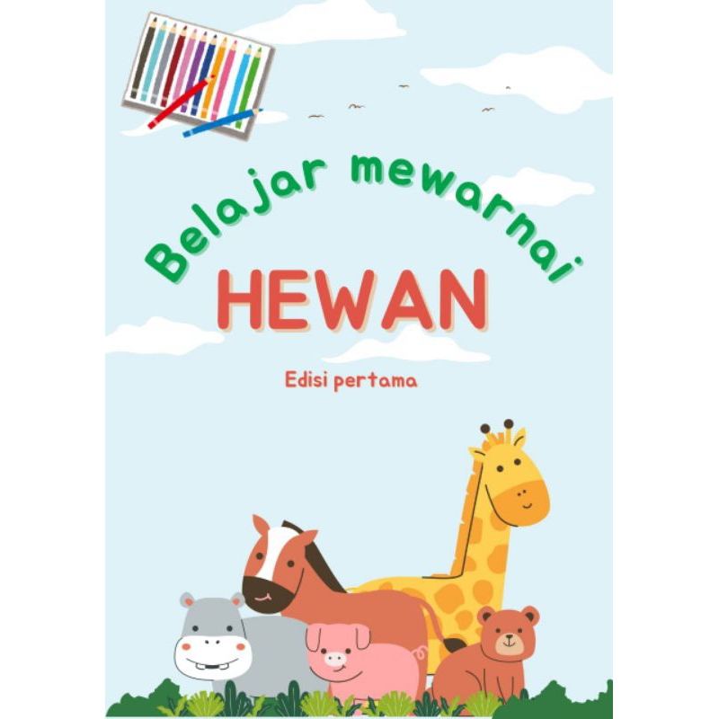 Buku digital buku anak belajar mewarnai hewan