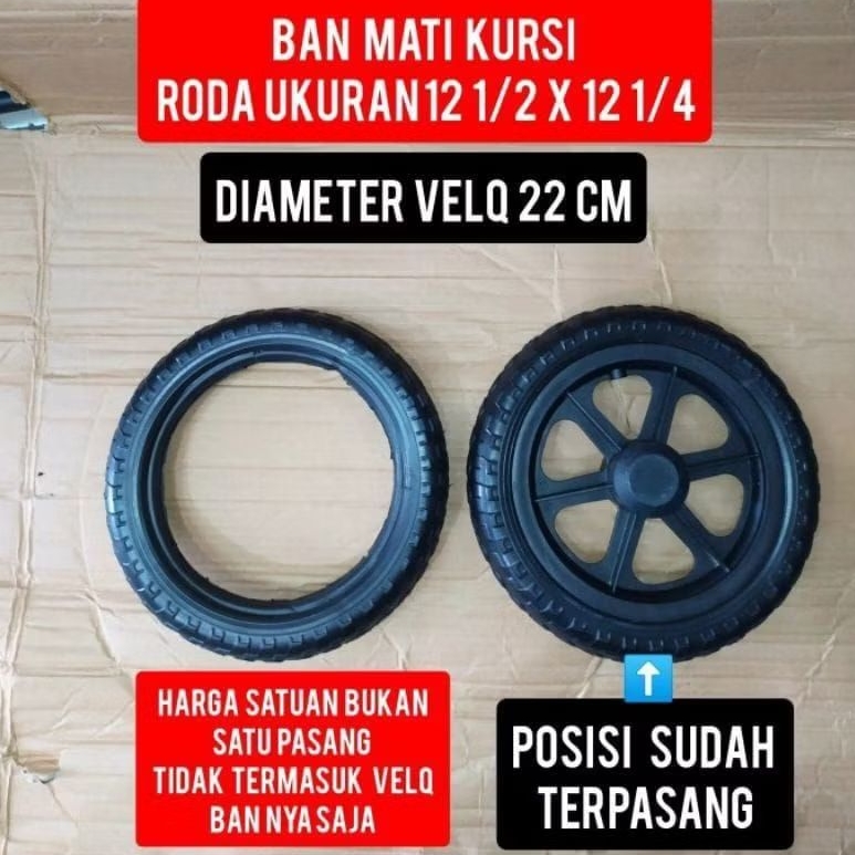 Ban mati 12 Kursi roda travel merk Gea dan sejenisnya harga murah