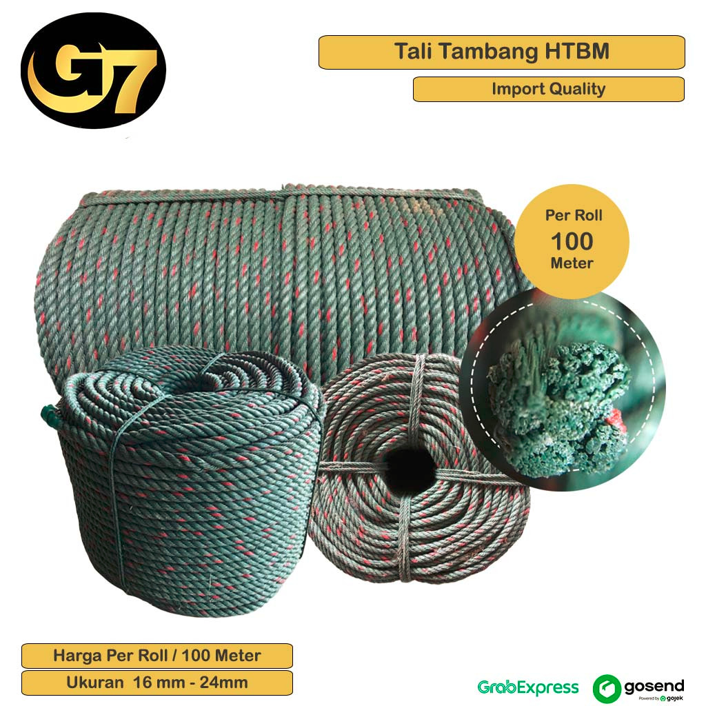 

Tali Tambang HTBM Besar Per Roll 16mm 18mm 20mm 22mm 24mm Tali Ikat Barang Pengaman Sangat Kuat Tahan Panas Tali Serbaguna