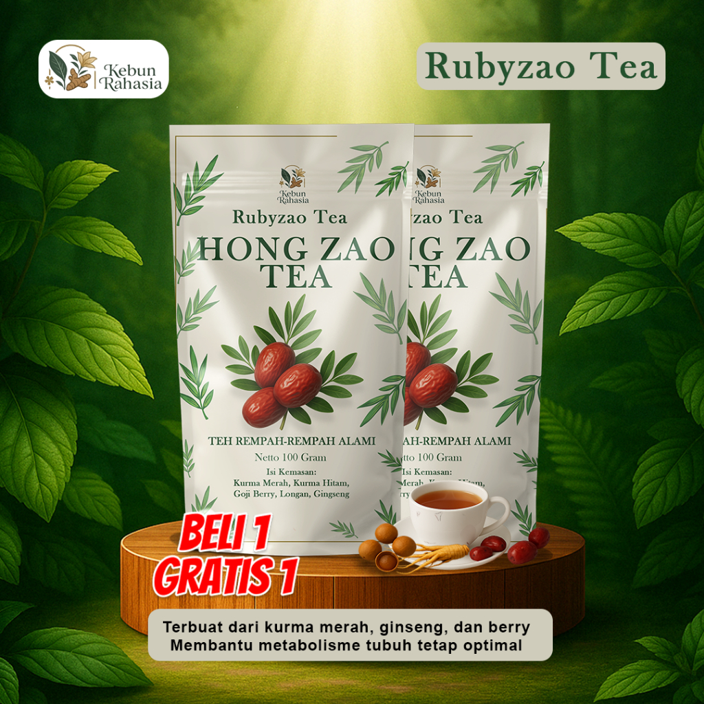 

Rubyzao Tea Teh Kurma Merah 200g – Hong Zao Tea Jujube Herbal Vitalitas & Daya Tahan Tubuh