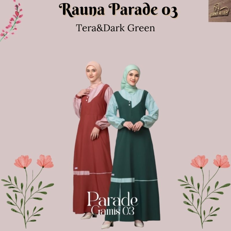 RAUNA PARADE 03 / gamis rauna / rauna pride / gamis katun / gamis daily wear / gamis dewasa / gamis 