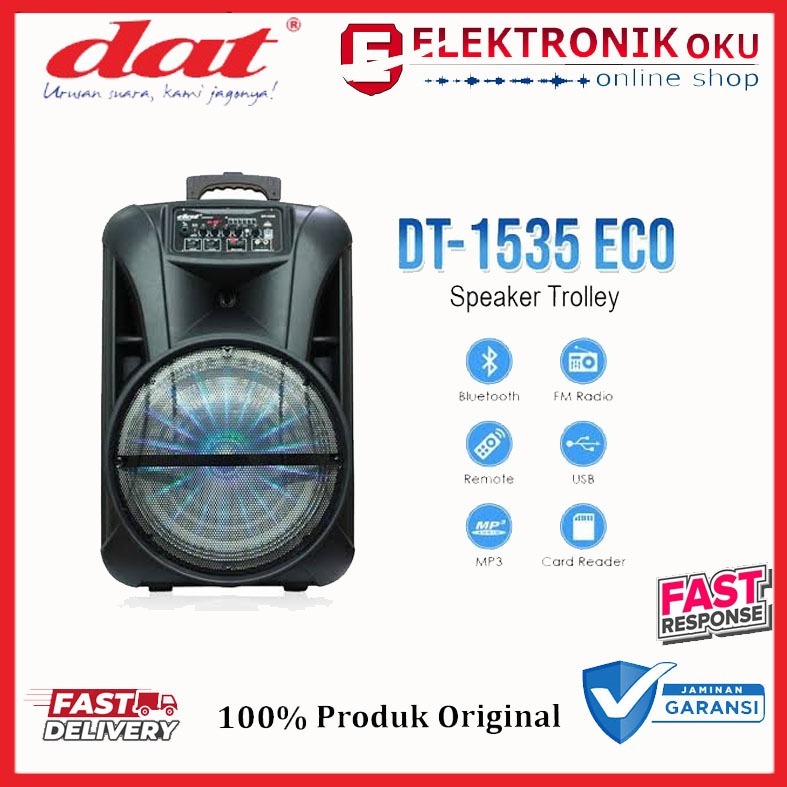 DAT DT 1535 SPEAKER AKTIF 15 INCH TROLLEY PORTABLE