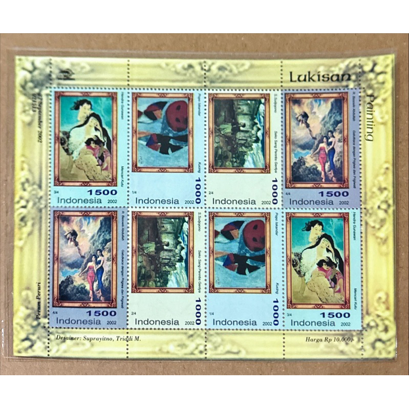 

(BB) PRANGKO INDONESIA 2002 MINI SHEET LUKISAN. MNH.