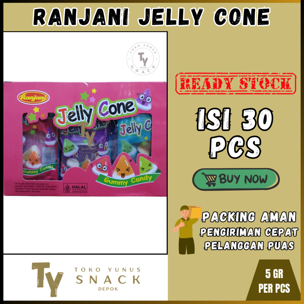 

RANJANI JELLY CONE BOX ISI 30PCS @5GR