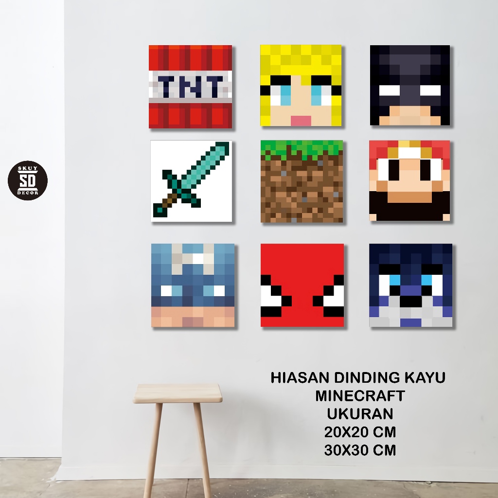 Hiasan Dinding Minecraft Dekorasi Rumah Wall Decor Kamar Anak SD28
