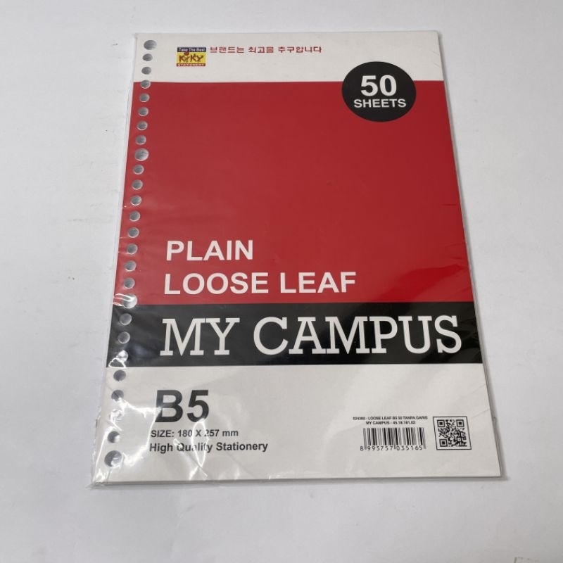 

isi binder B5 tanpa garis isi 50 kiky