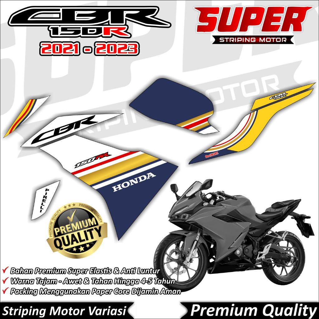 Stiker CBR 150r 2021 Anti Luntur keren Striping CBR 150r 2021 Striping Honda CBR 150r 2021 PRL Simpl