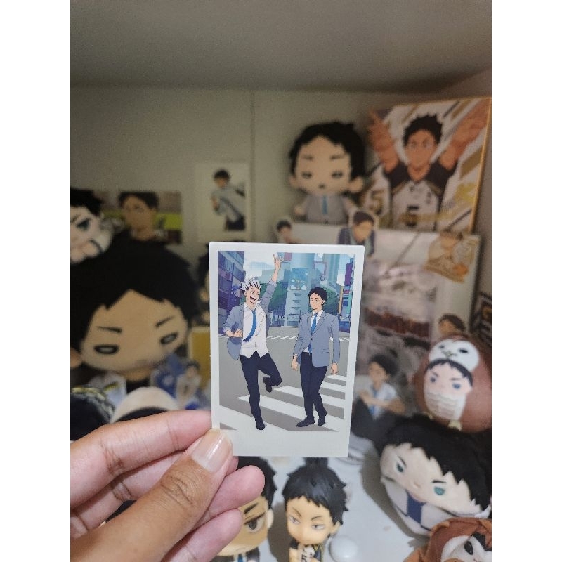 photocard polaroid bokuto akaashi haikyuu