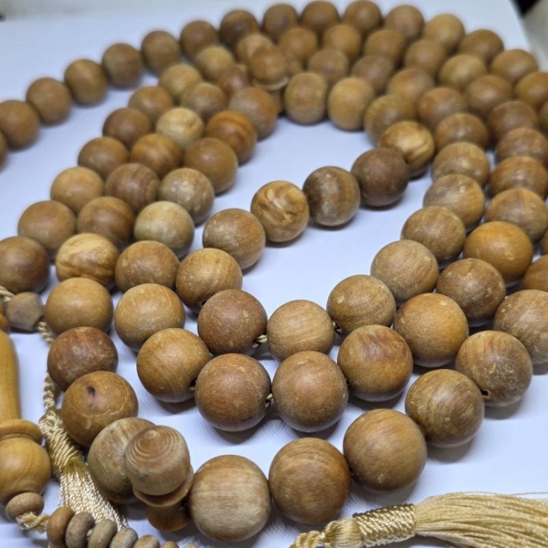 Tasbih kayu cendana wangi super jumbo 16mm 99butir fre gelang cendana