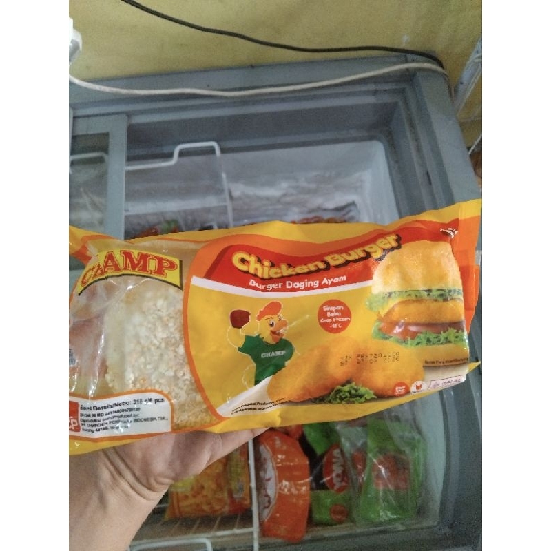 

Champ burger daging ayam isi 6