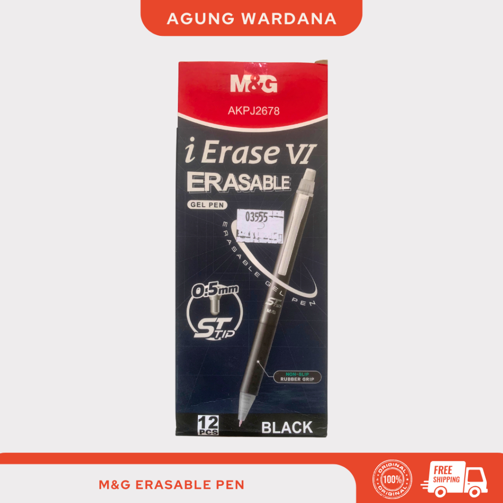 

BOLPOIN M&G ERASABLE PEN BOLPEN BISA DIHAPUS 1 PACK