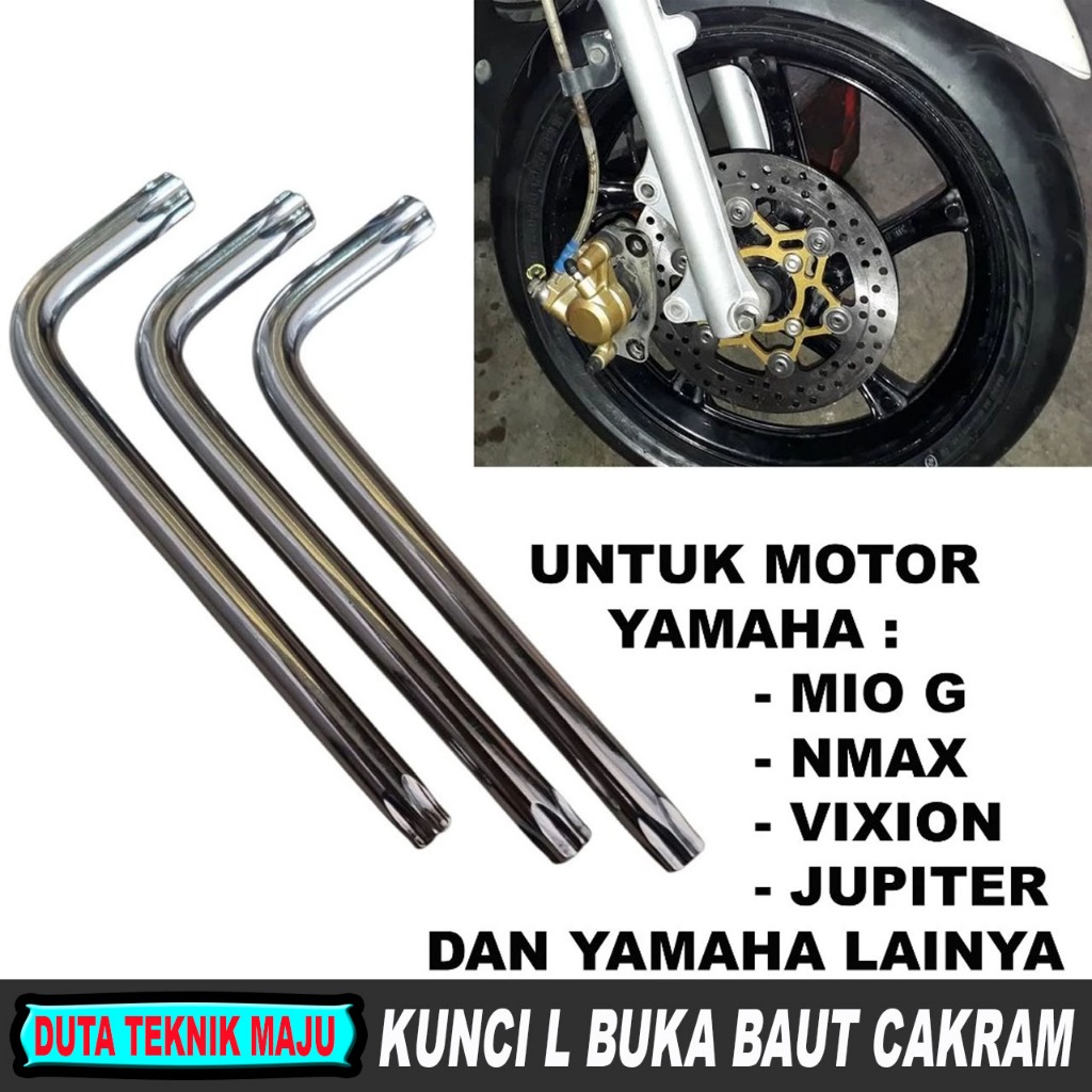 Kunci L Bintang Buka Baut Kaliper Cakram Motor YAMAHA Mio Jupiter NMAX / LAKONI Trox Key T50 ( YAMAH