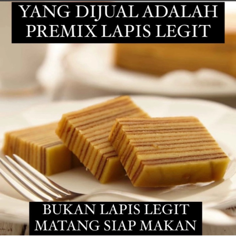 

Tepung Premix Lapis Legit 500 Gram Bukan Kue Matang