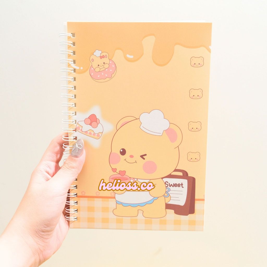 

BUKU TULIS RING A5 MOTIF BUTTER BEAR NOTEBOOK SPIRAL UKURAN A5 KARAKTER BUTTER BEAR BUKU TULIS BERGARIS LUCU TERMURAH HELIOSS.CO