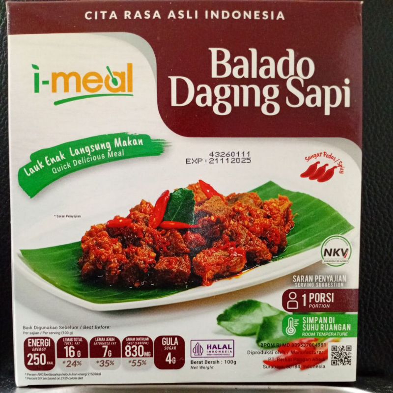 

i-meal Balado Daging Sapi 100 g