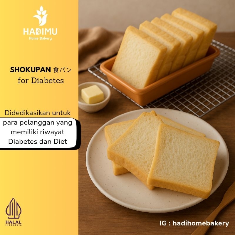 

Shokupan Diabetes - Overweight - Roti Tawar Jepang - Roti Korea - Roti Jepang - Roti Diet - Rendah Kalori - Sehat - Aman