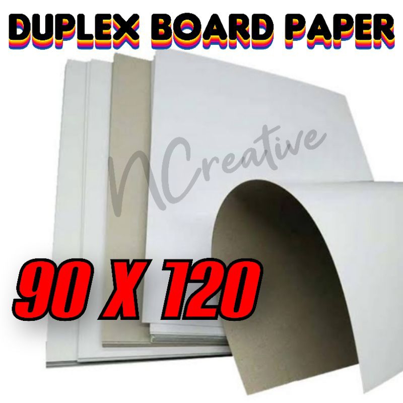 

KERTAS DUPLEX BOARD PAPER TEBAL GRAMATUR 250 270 310 350 400 UKURAN PLANO 90 X 120 CM GROSIR MURAH BANDUNG