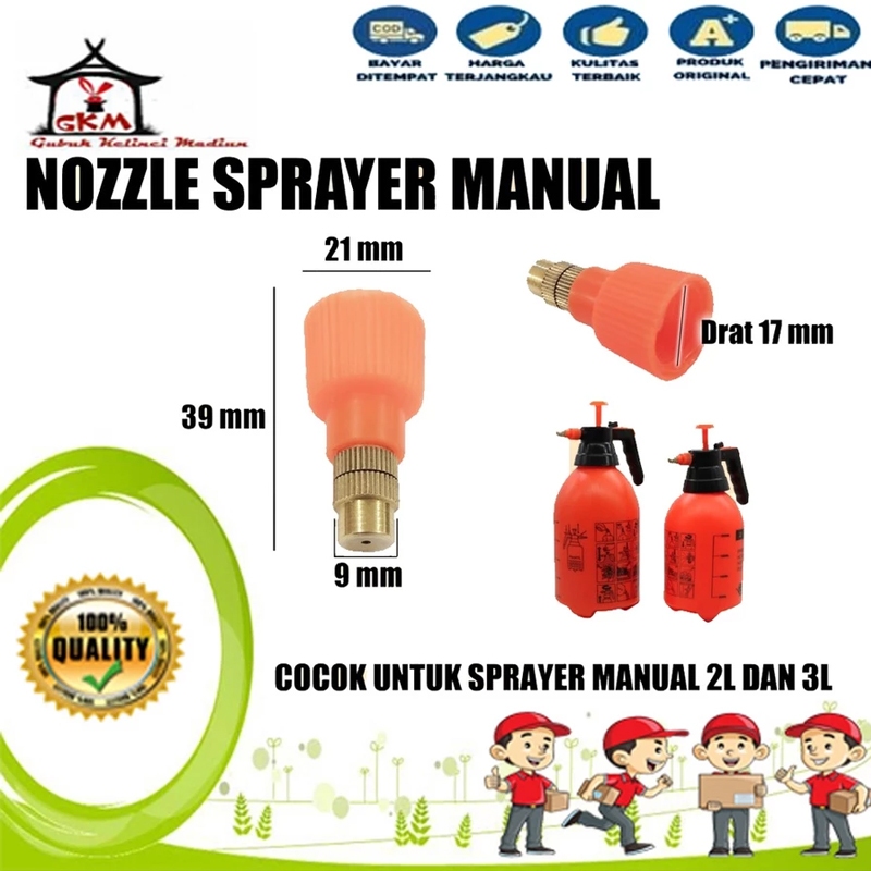 Nozel Spuyer Kepala Nozel Sprayer Manual Tangan 2-3 Liter