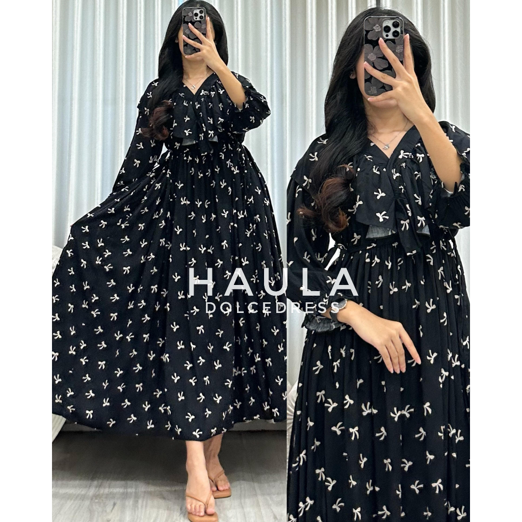 Haula By Dolce Dress Katun Rayon Tangan Balon