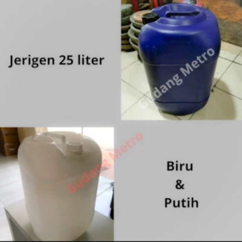 Jerigen plastik 25 Liter/25 kg/ Bulat/ 4 pcs /Baru/