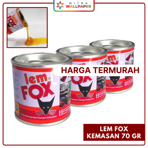 

Lem FOX 70gr Lem Serbaguna Kayu Sepatu Lem Fox Kuning Kaleng Merah 70 Gram
