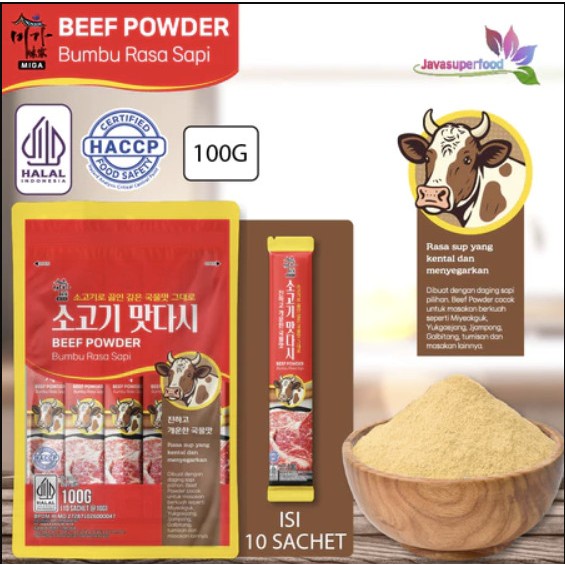 

Penyedap Rasa Sapi Dasida Miga Beef Soup stock / Bumbu Soup Sapi / / Bumbu Kaldu Sapi Stik