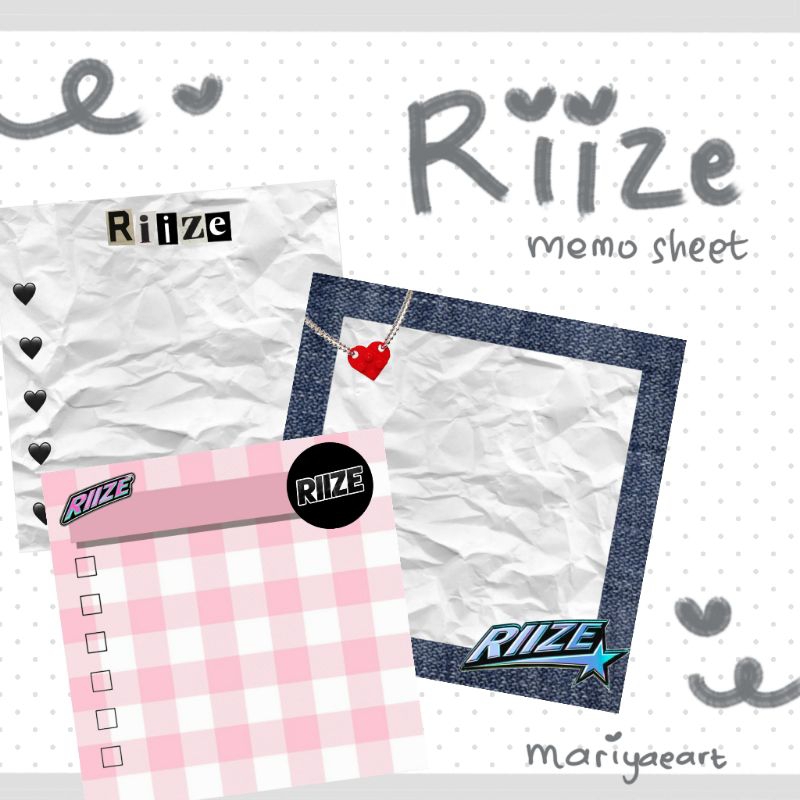 

Riize Memo Sheet memopad kpop buku korea jurnal stickynote kpop journaling cute memopad girly pinky memo murah by mariyaeart