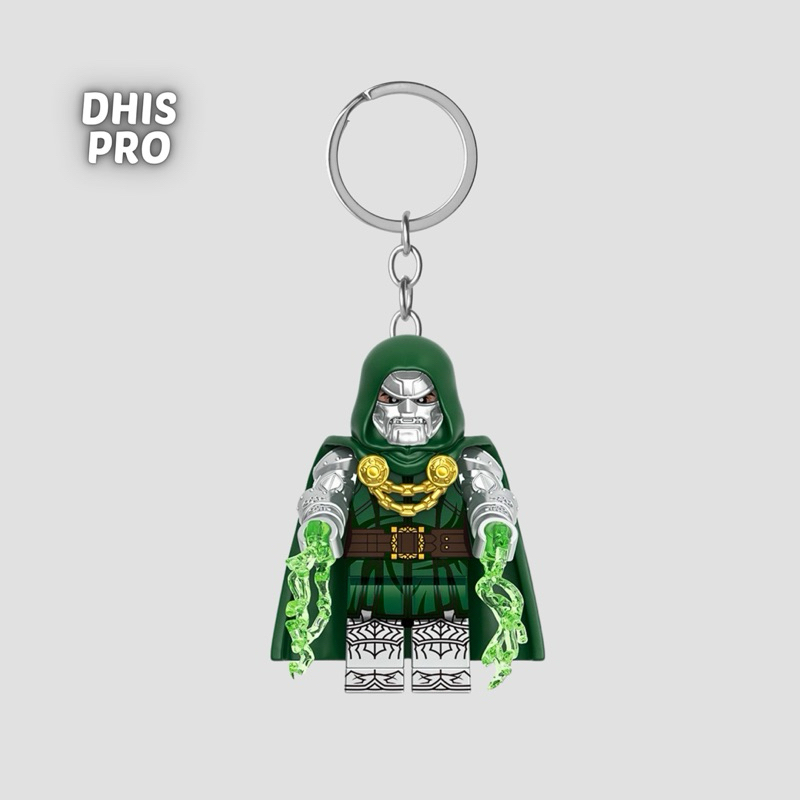 Dhis Project Gantungan Kunci LEGO Minifigure Dr Doom Fantastic Four The First Step Marvel