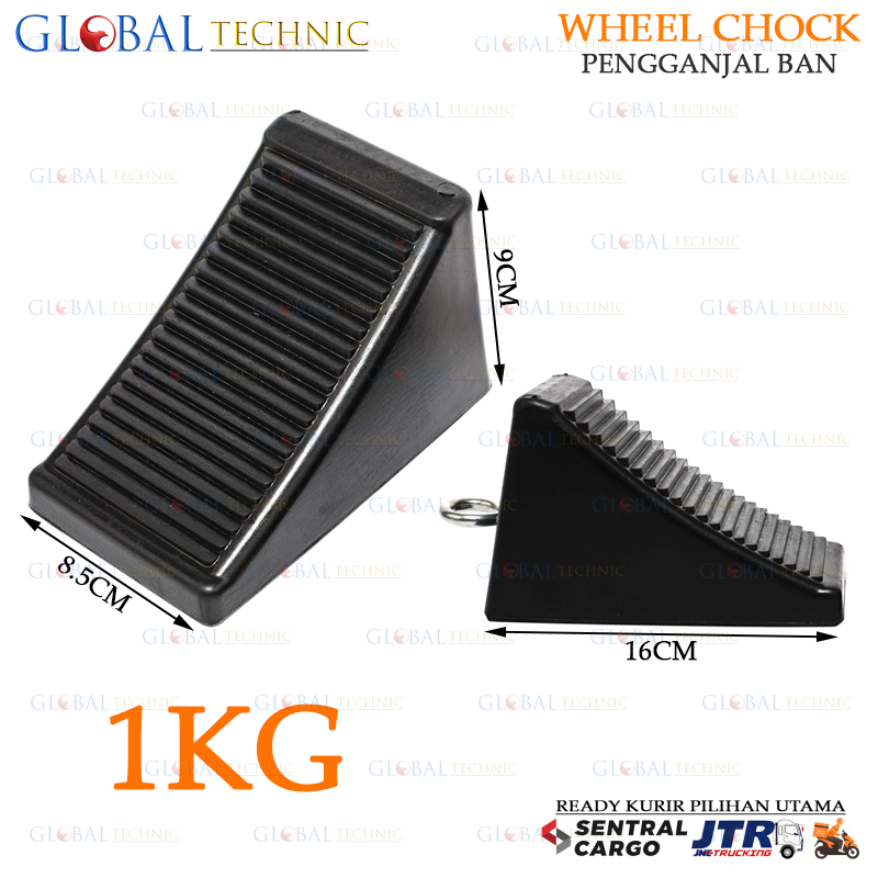 Rubber Wheel Chock 1KG / Pengganjal Ban Mobil Motor / Car Stopper Block *
