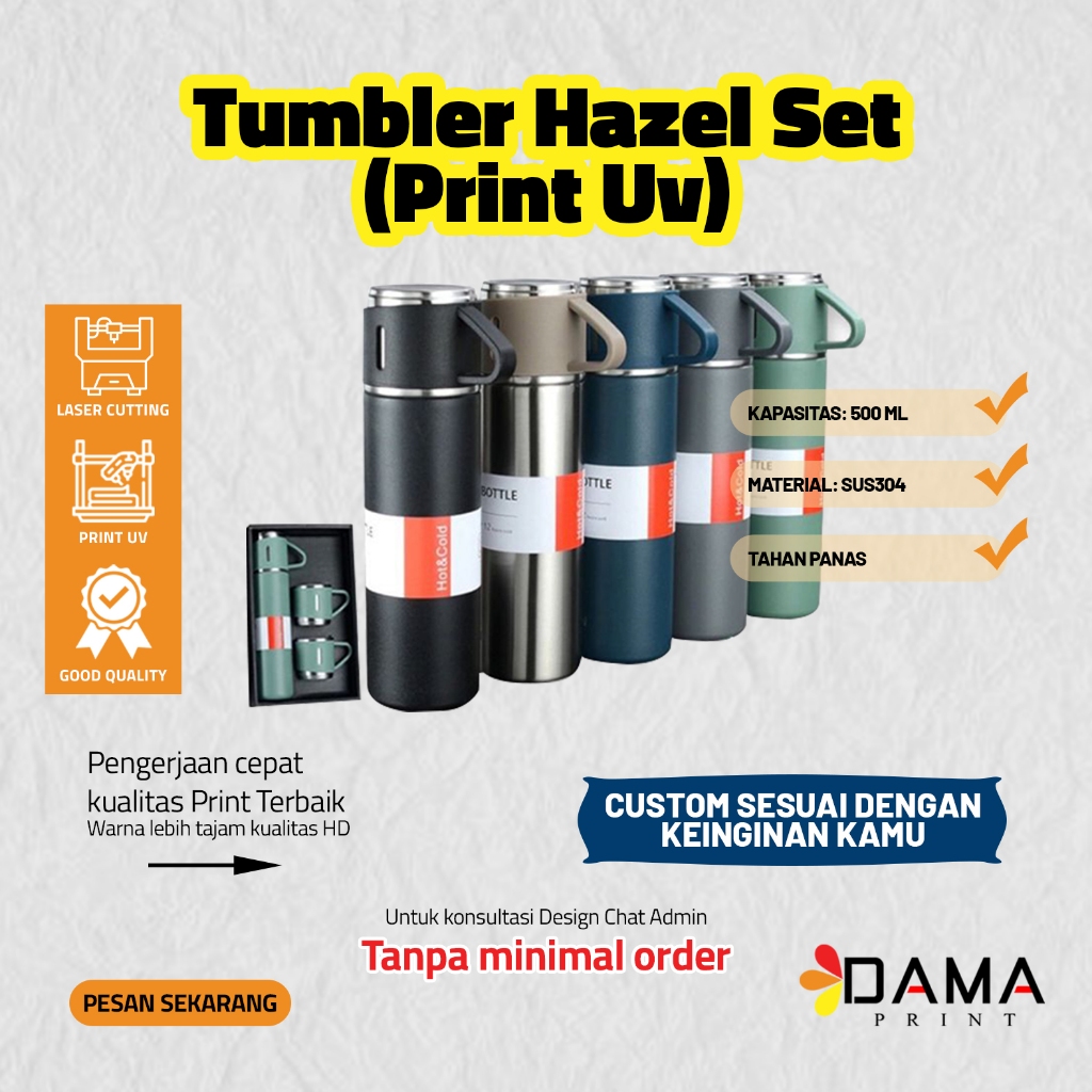CUSTOM TUMBLER / TUMBLER TERMOS SET / TUMBLER PRINT UV / TUMBLER TERMOS SET / PRINT UV CUSTOM