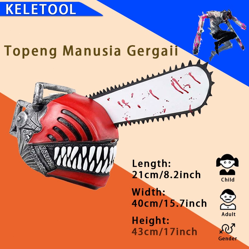 Chainsaw Man Denji Kepala Cosplay Chainsawman Helm Chainsaw Man Denji Cosplay Anime Chainsawman Helm