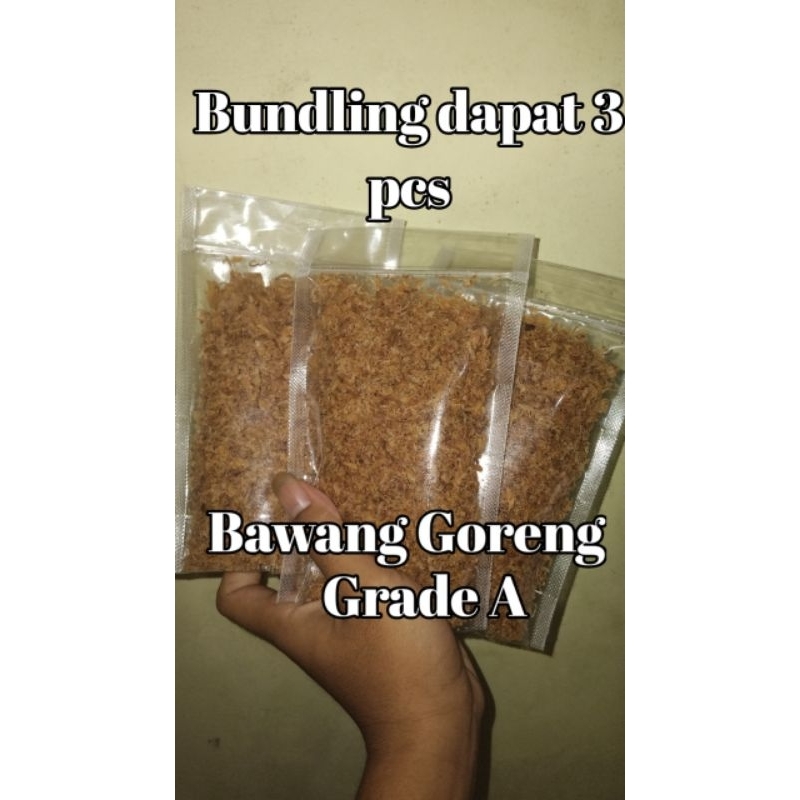 

[Lebih Hemat ]Paket Bundling 3 pcs Bawang merah goreng