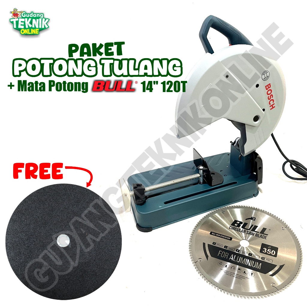 (PAKET POTONG TULANG) Mesin Potong Tulang 14" Cut Off BOSCH GCO230 / Mesin Gerinda Pemotong Besi Tul