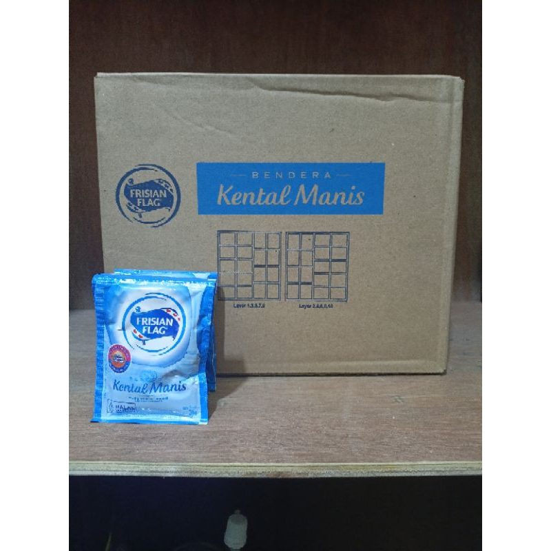 

Frisian Flag Bendera Kental Manis Putih Sachet 38 Gram 1 Karton