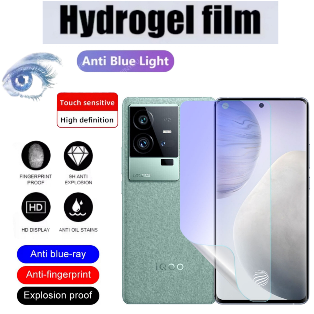 Anti Gores Hydrogel Jelly Blue Light Clear Film Full Cover Vivo IQOO 11 5G IQOO 11 Pro