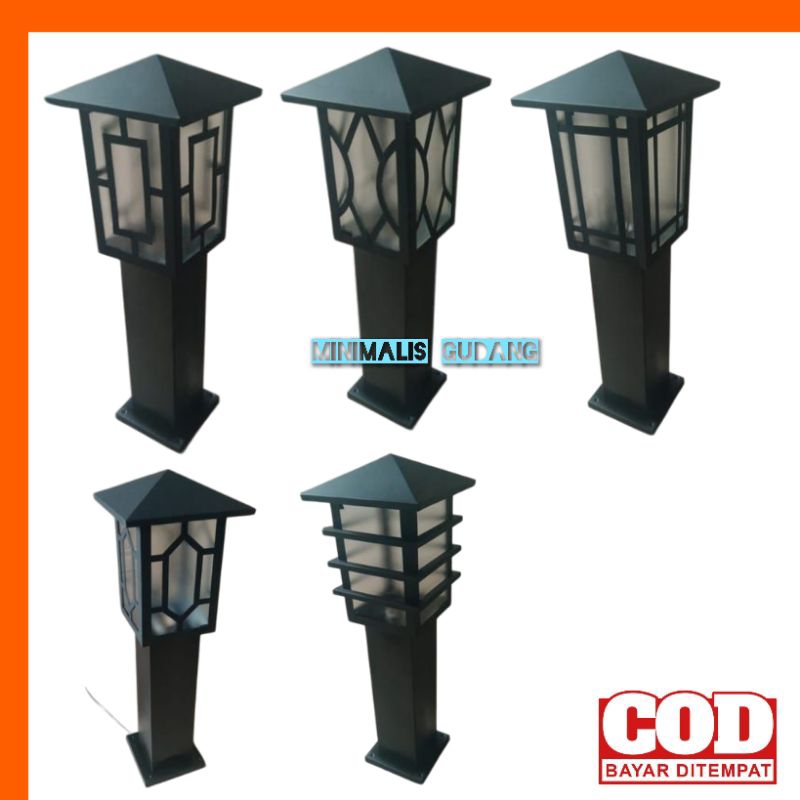 lampu hias taman, lampu tiang mini full 50cm, lampu hias plus tiang