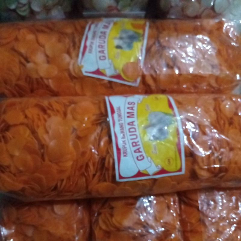 

KERUPUK BAWANG GARUDA MAS 1BAL berat 3kg